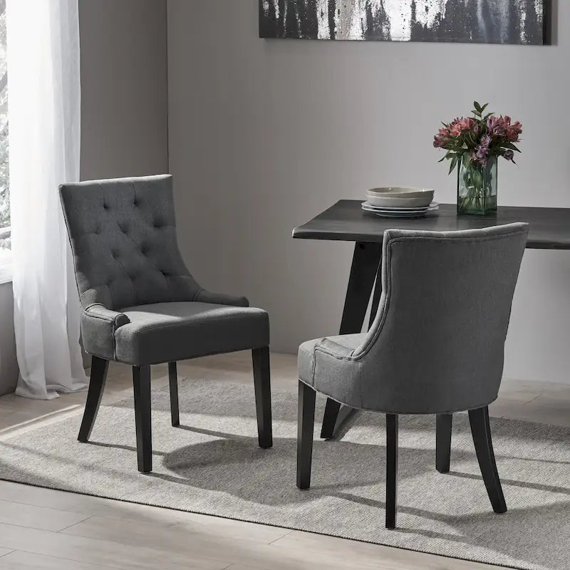 Christopher Knight Home Cheney Contemporary Tufted Dining Chairs (Set of 2) - 21.50 L x 25.00 W x 36.00 H