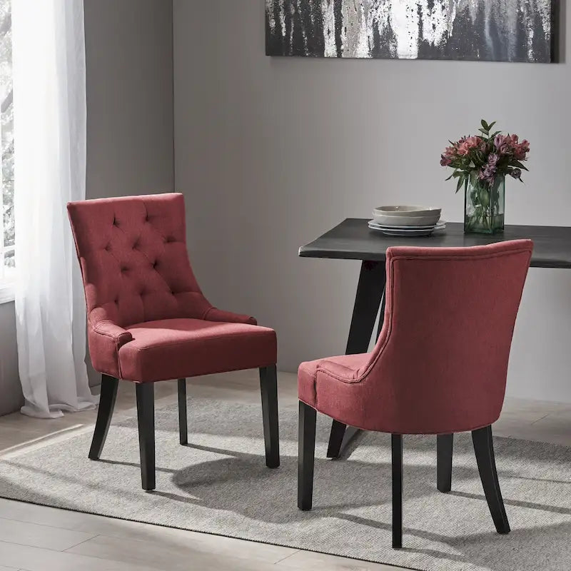 Christopher Knight Home Cheney Contemporary Tufted Dining Chairs (Set of 2) - 21.50 L x 25.00 W x 36.00 H