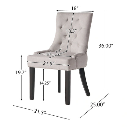 Christopher Knight Home Cheney Contemporary Tufted Dining Chairs (Set of 2) - 21.50 L x 25.00 W x 36.00 H