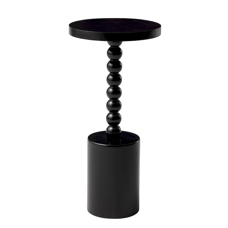 COZAYH Wood Pedestal End table, Modern Drink Table with Base, Round Martini Table for Small Space Living Room, Bedroom