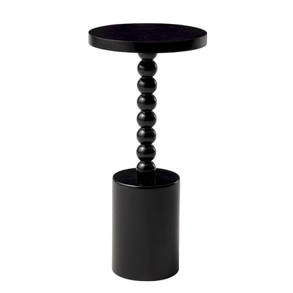 COZAYH Wood Pedestal End table, Modern Drink Table with Base, Round Martini Table for Small Space Living Room, Bedroom
