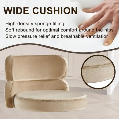 CAROCC Velvet Counter Bar stool with Height Adjustable and Swivel