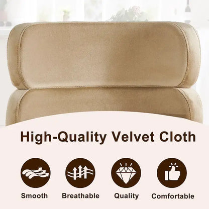 CAROCC Velvet Counter Bar stool with Height Adjustable and Swivel