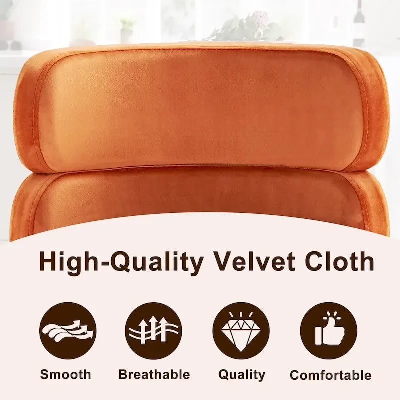 CAROCC Velvet Counter Bar stool with Height Adjustable and Swivel