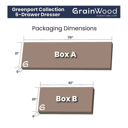 Grain Wood Furniture Greenport 6-drawer Dresser