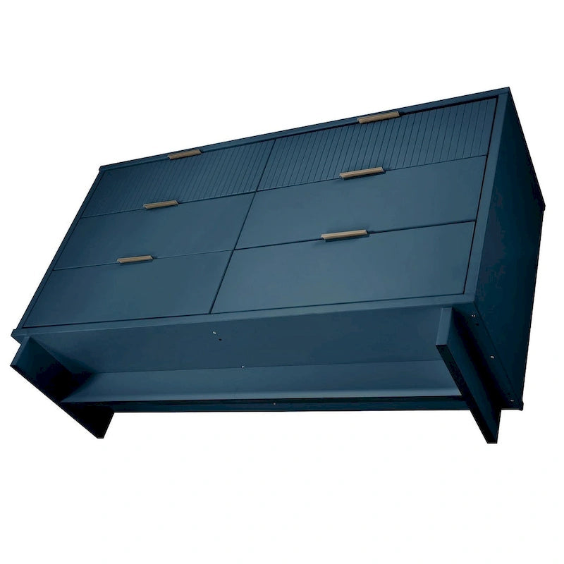 Manhattan Comfort Granville 55.07 Modern Double Wide 6 Drawer Dresser