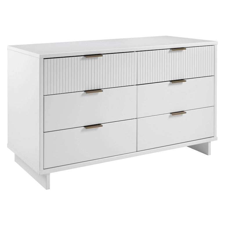 Manhattan Comfort Granville 55.07 Modern Double Wide 6 Drawer Dresser