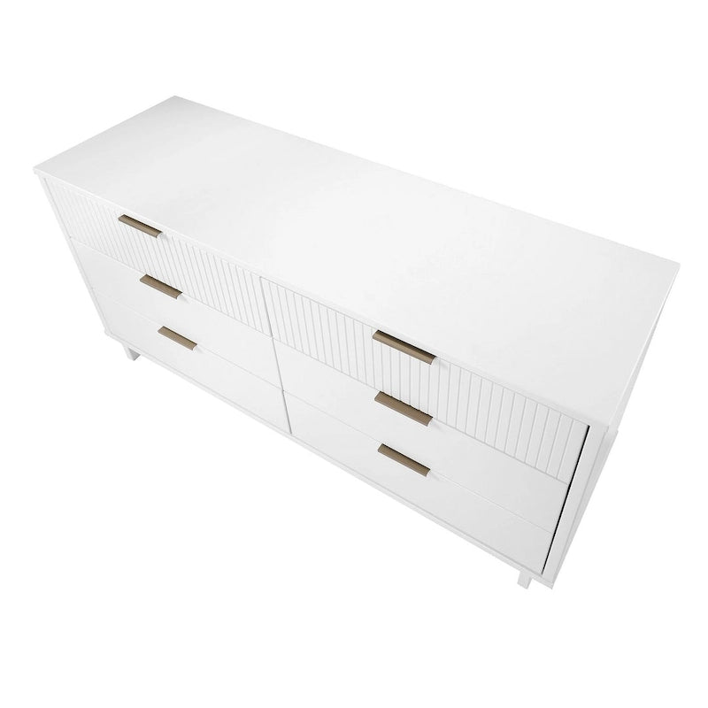Manhattan Comfort Granville 55.07 Modern Double Wide 6 Drawer Dresser