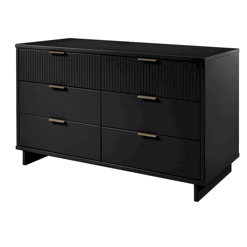 Manhattan Comfort Granville 55.07 Modern Double Wide 6 Drawer Dresser