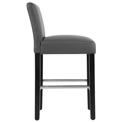 Counter Height Bar Stools Set of 2, 26 Seat Height Upholstered Barstools with Back