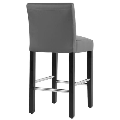 Counter Height Bar Stools Set of 2, 26 Seat Height Upholstered Barstools with Back