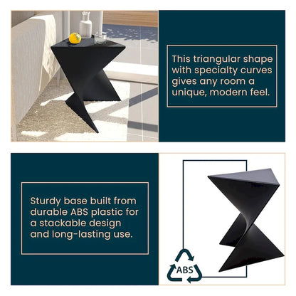 Randolph Indoor Side Table Lightweight Triangular Design Accent End Table