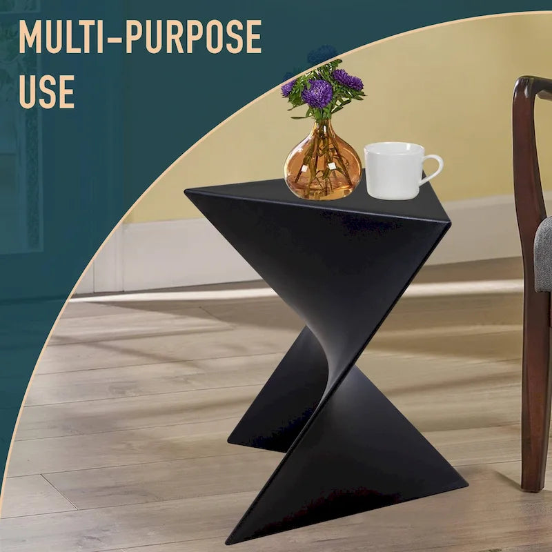 Randolph Indoor Side Table Lightweight Triangular Design Accent End Table