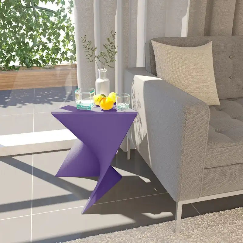 Randolph Indoor Side Table Lightweight Triangular Design Accent End Table