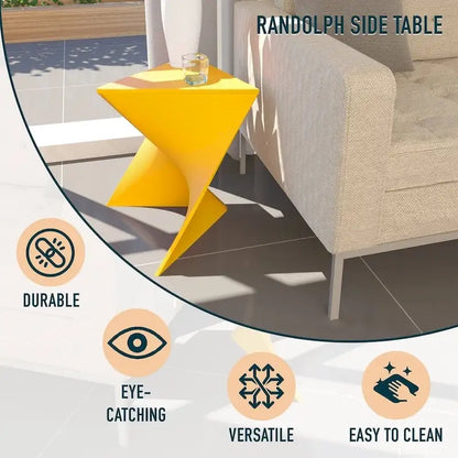 Randolph Indoor Side Table Lightweight Triangular Design Accent End Table