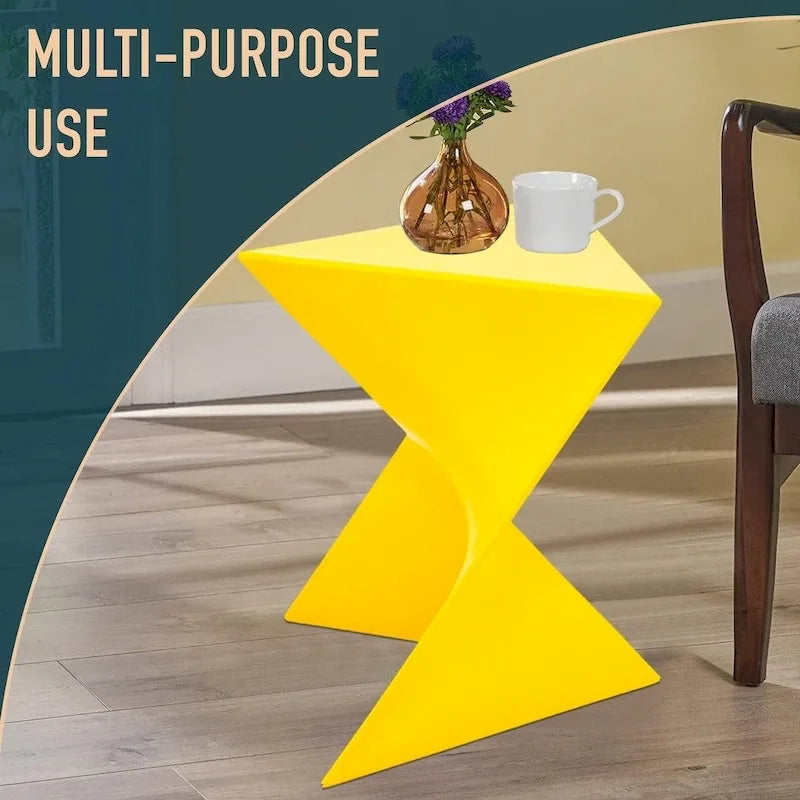 Randolph Indoor Side Table Lightweight Triangular Design Accent End Table