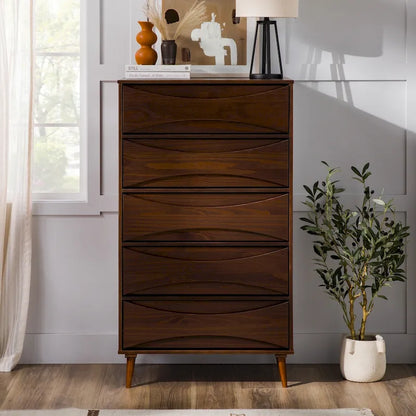 Middlebrook Designs Mid-Century 5-Drawer Solid Wood Dresser