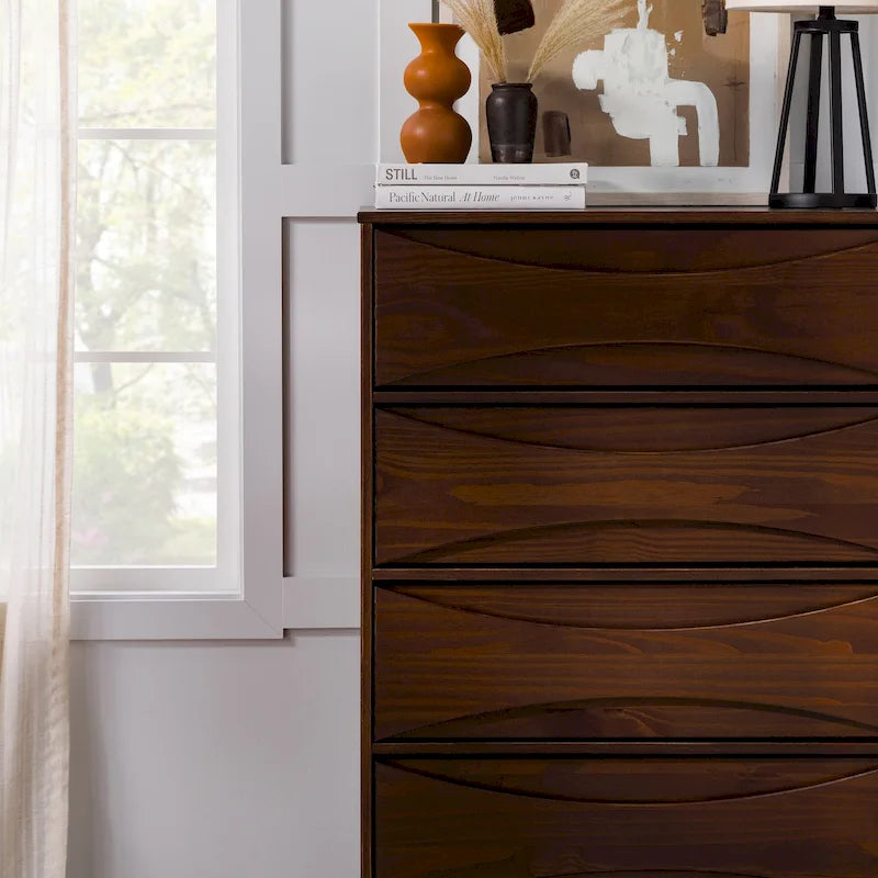 Middlebrook Designs Mid-Century 5-Drawer Solid Wood Dresser