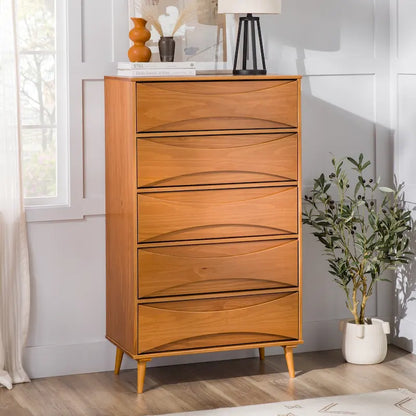 Middlebrook Designs Mid-Century 5-Drawer Solid Wood Dresser