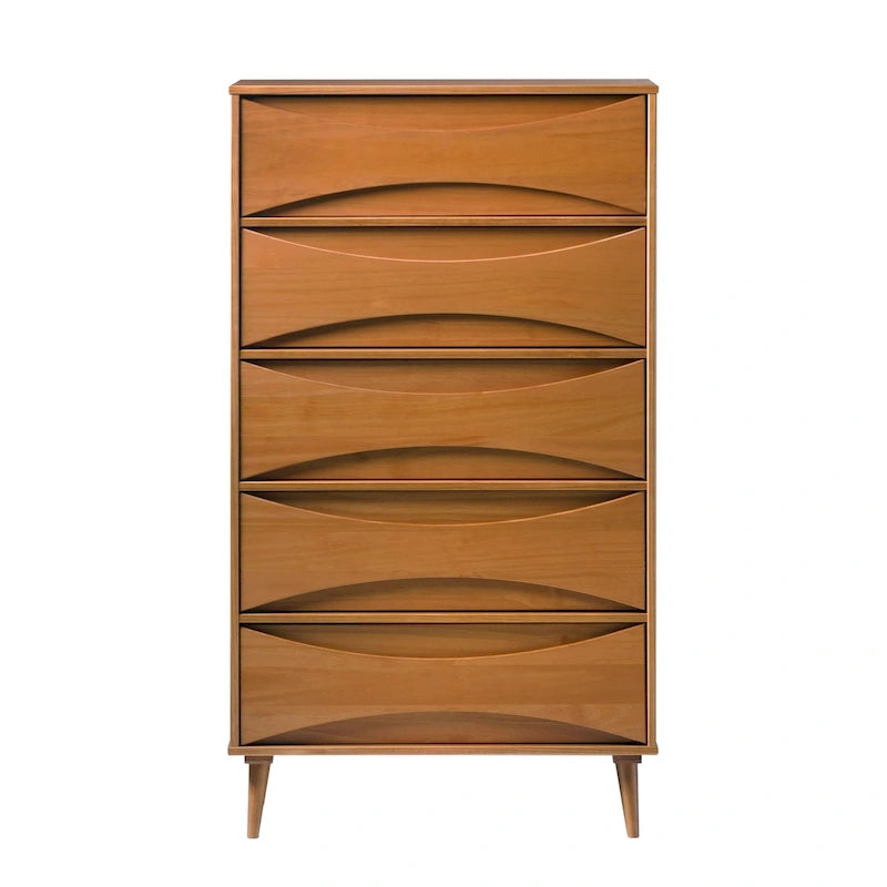 Middlebrook Designs Mid-Century 5-Drawer Solid Wood Dresser