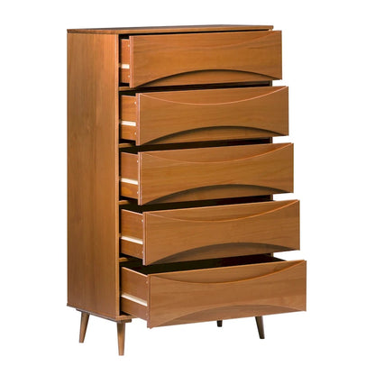 Middlebrook Designs Mid-Century 5-Drawer Solid Wood Dresser