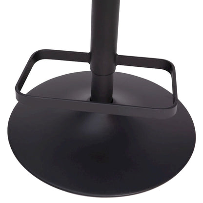 Modern Upholstered Adjustable Height Swivel Barstool with Footrest