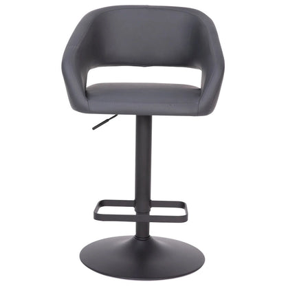 Modern Upholstered Adjustable Height Swivel Barstool with Footrest
