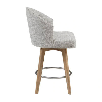 Madison Park Boyle Upholstered 360 Degree Swivel Counter Stool 26 H