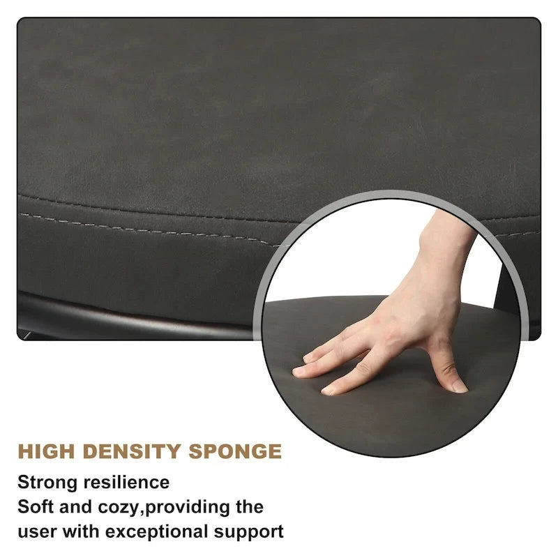 Hausfame Metal Counter Height Industrial Swivel Bar Stools