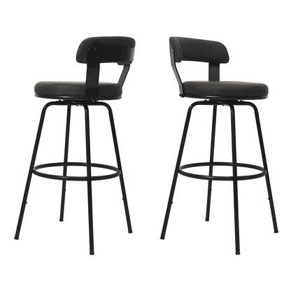 Hausfame Metal Counter Height Industrial Swivel Bar Stools