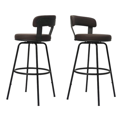 Hausfame Metal Counter Height Industrial Swivel Bar Stools