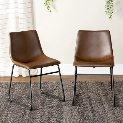 Middlebrook Prusiner Faux Leather Dining Chair (Set of 2)