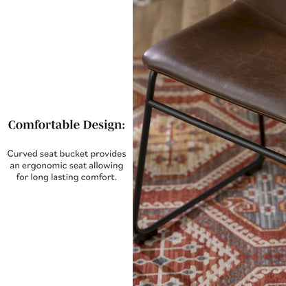 Middlebrook Prusiner Faux Leather Dining Chair (Set of 2)