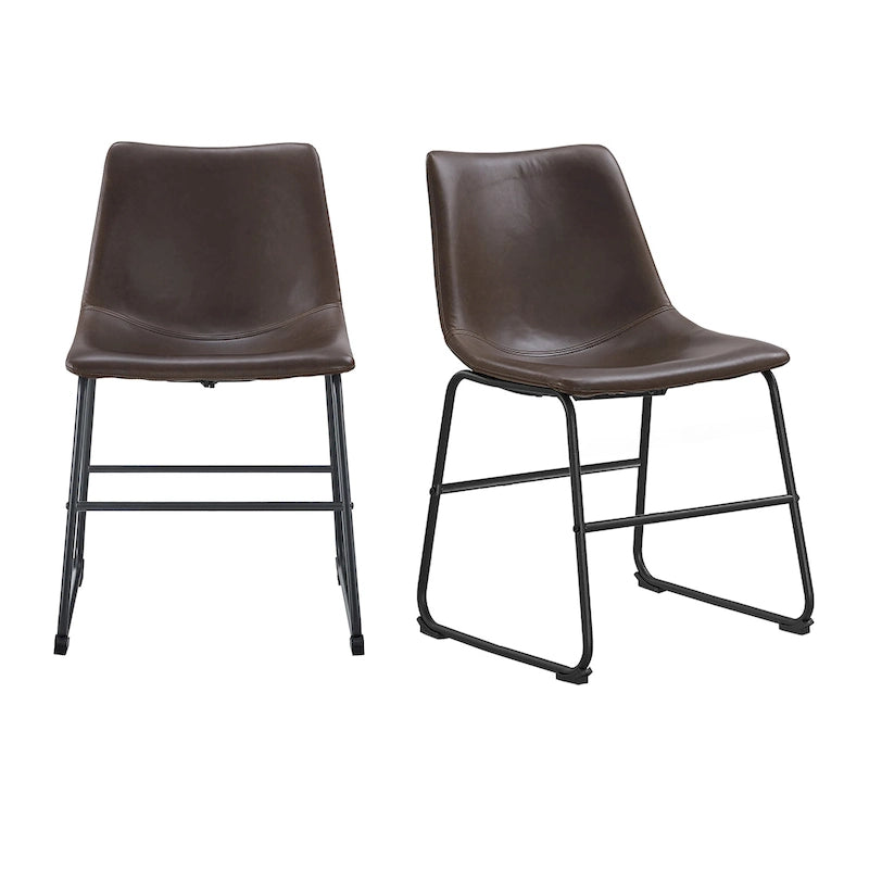 Middlebrook Prusiner Faux Leather Dining Chair (Set of 2)