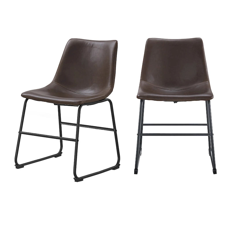 Middlebrook Prusiner Faux Leather Dining Chair (Set of 2)