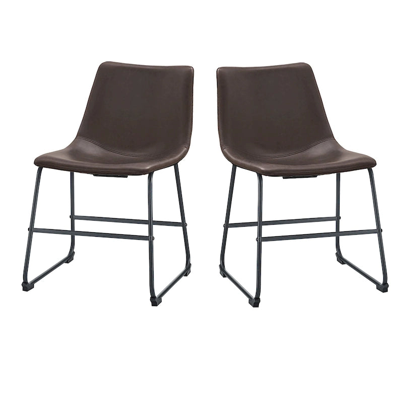 Middlebrook Prusiner Faux Leather Dining Chair (Set of 2)