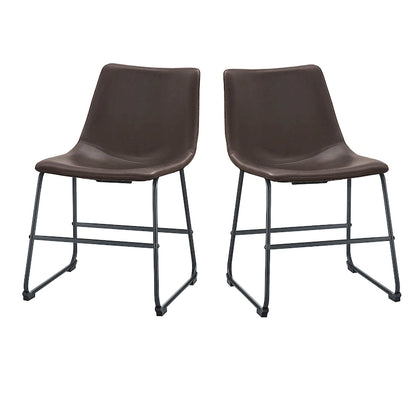 Middlebrook Prusiner Faux Leather Dining Chair (Set of 2)