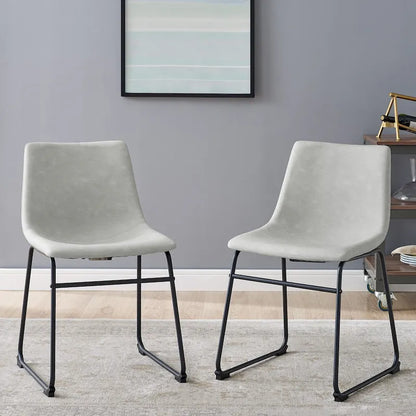 Middlebrook Prusiner Faux Leather Dining Chair (Set of 2)