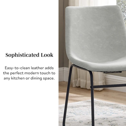 Middlebrook Prusiner Faux Leather Dining Chair (Set of 2)