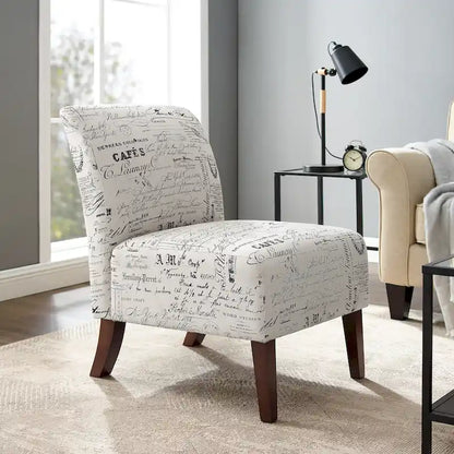 Porch & Den Bonner Written Text Print Accent Chair