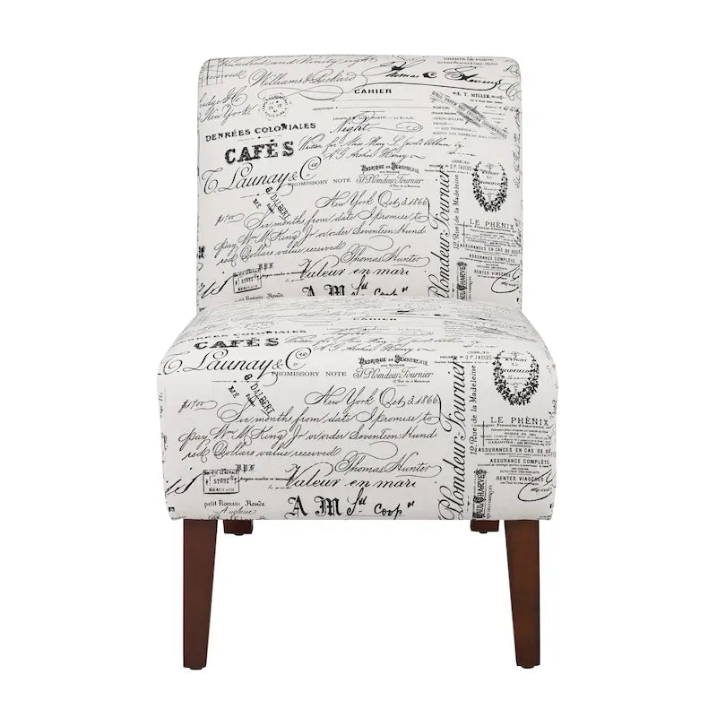 Porch & Den Bonner Written Text Print Accent Chair