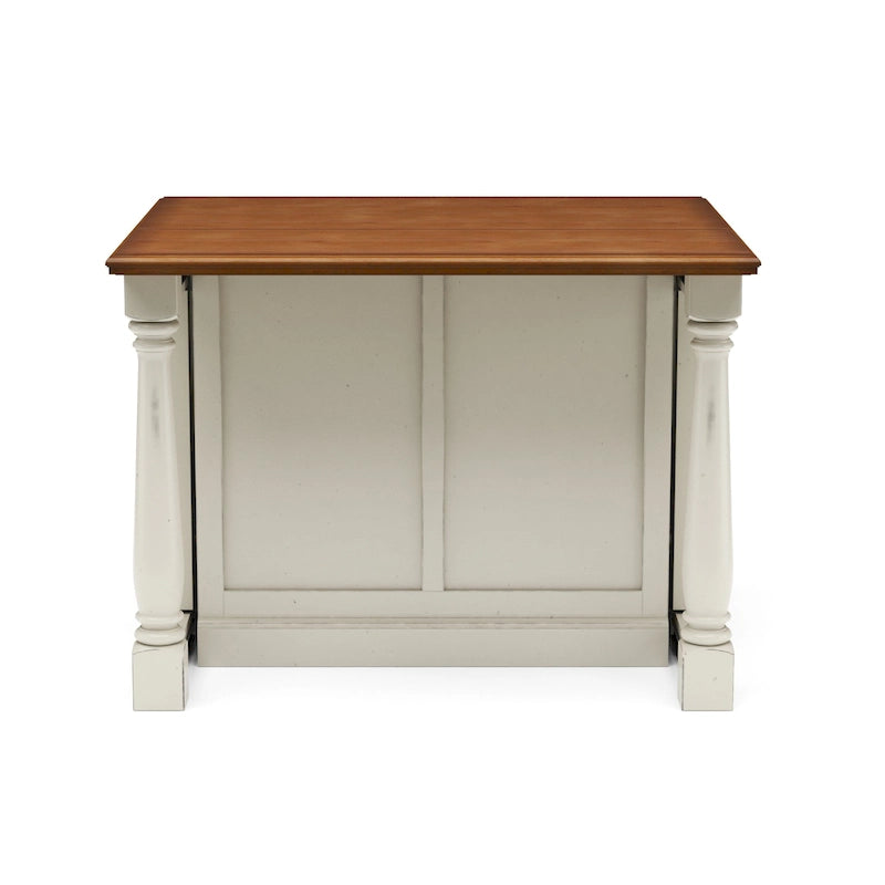 Monarch Off-White Wood Kitchen Island by Homestyles - 48 x 36 x 25