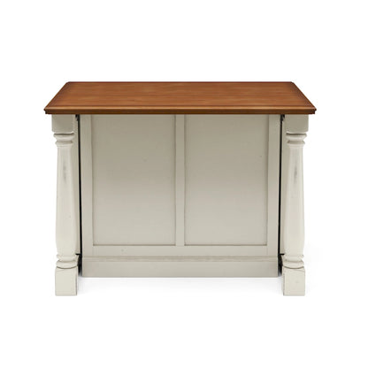 Monarch Off-White Wood Kitchen Island by Homestyles - 48 x 36 x 25
