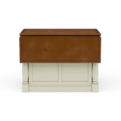 Monarch Off-White Wood Kitchen Island by Homestyles - 48 x 36 x 25