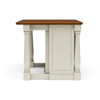 Monarch Off-White Wood Kitchen Island by Homestyles - 48 x 36 x 25