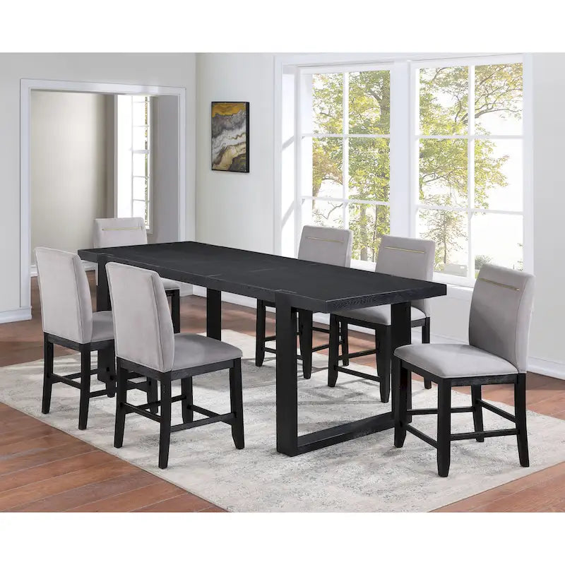 Steve Silver Yantis Modern Charcoal Counter Height Dining Table