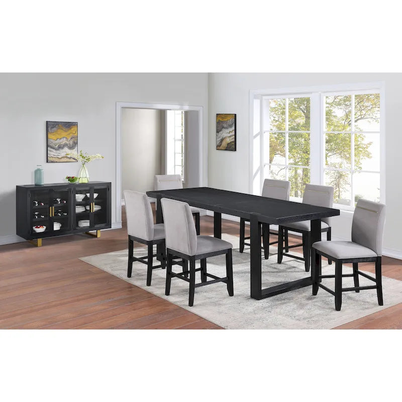 Steve Silver Yantis Modern Charcoal Counter Height Dining Table