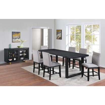 Steve Silver Yantis Modern Charcoal Counter Height Dining Table