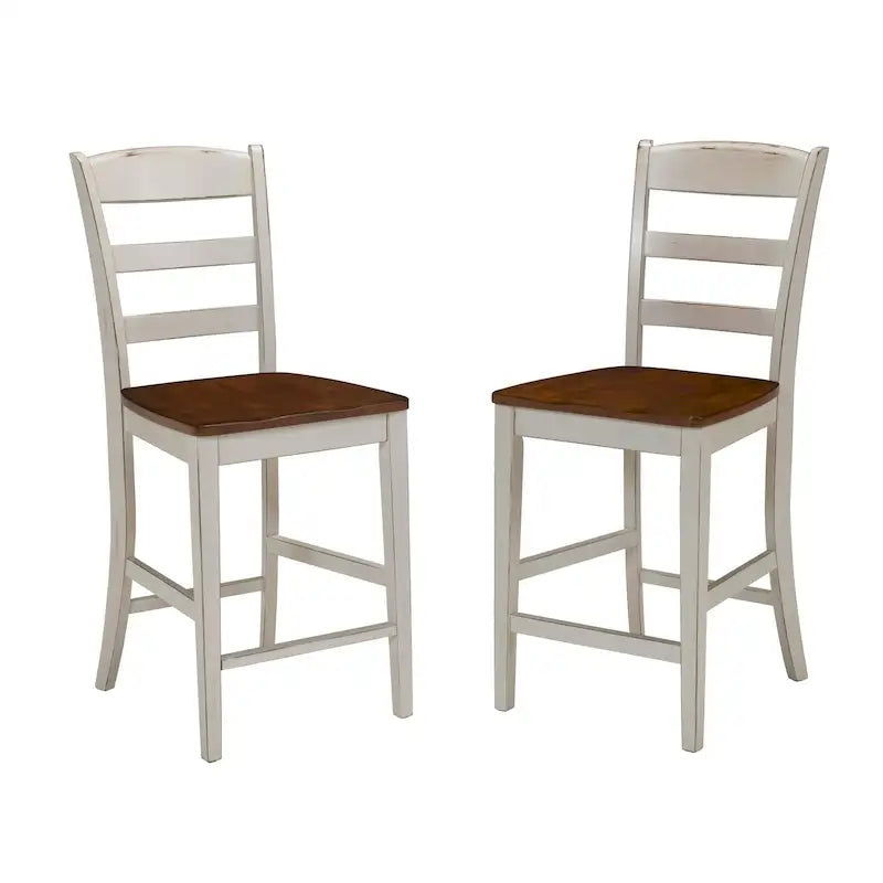 Homestyles Monarch 3-Piece Off-White Wood Kitchen Island Set with Drop Leaf Wood Top - 48' x 25' x 36'