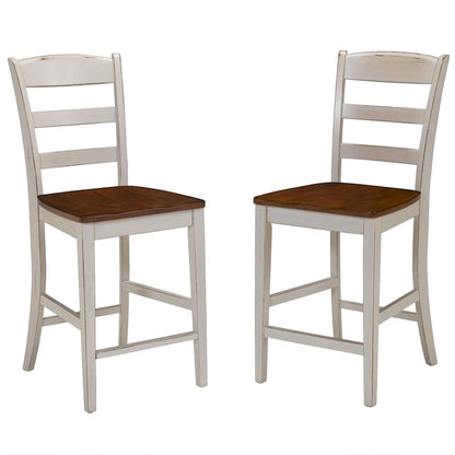 Homestyles Monarch 3-Piece Off-White Wood Kitchen Island Set with Drop Leaf Wood Top - 48' x 25' x 36'